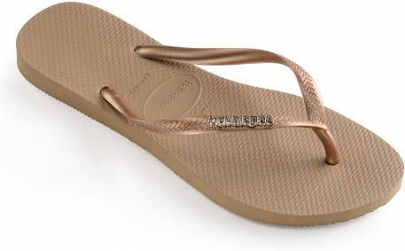 HAVAIANAS Teenslippers Dames Slim Logo Metallic Maat: 35 36 Materiaal: Rubber Kleur: Zwart - Foto 14