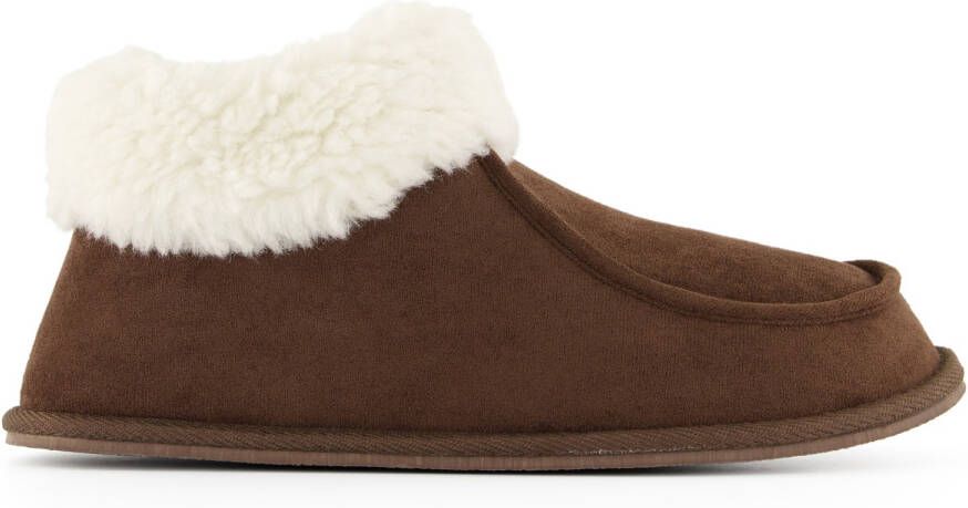 Heber Peak RedwoodHe. Warm Wool Slippers Pantoffels bruin