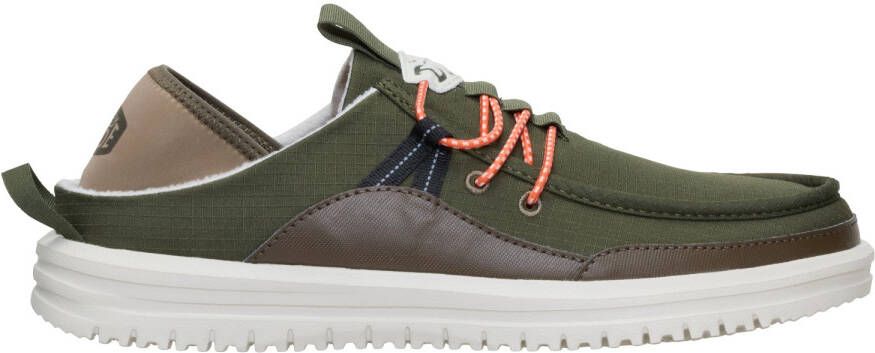 HeyDude Bradley Blipper Nylon Sneakers olijfgroen