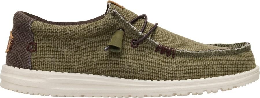 HeyDude Wally Braided Sneakers groen bruin - Foto 2