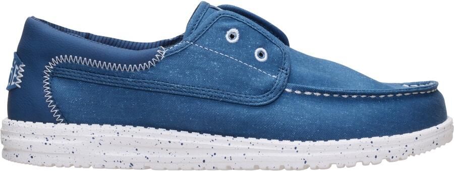 HEYDUDE Wally Cru Stretch Canvas Heren Loafers Ensign Blue Multi - Foto 2