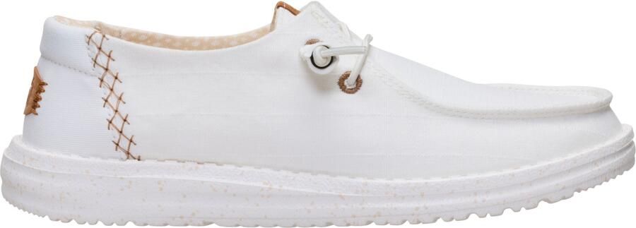 HeyDude Women's Wendy Chambray Grid Sneakers grijs wit