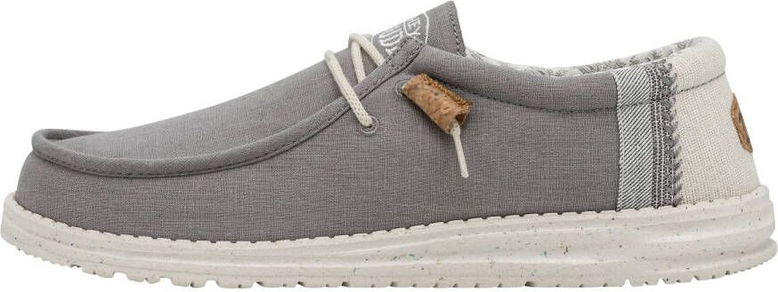 HeyDude Wally Break Stitch Sneakers grijs