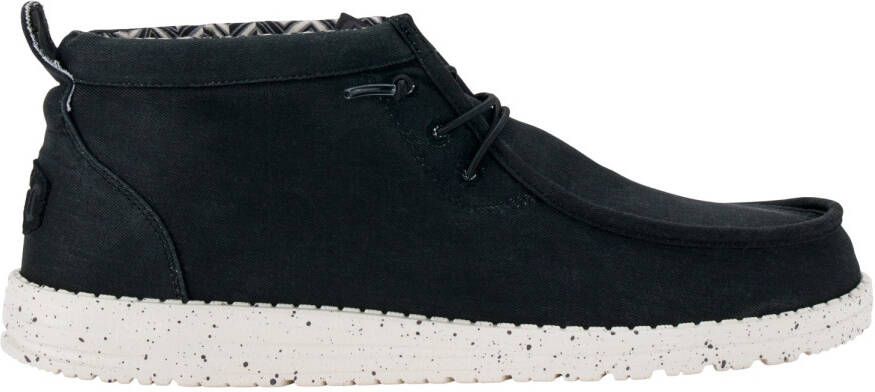 HeyDude Wally Mid Canvas Sneakers zwart