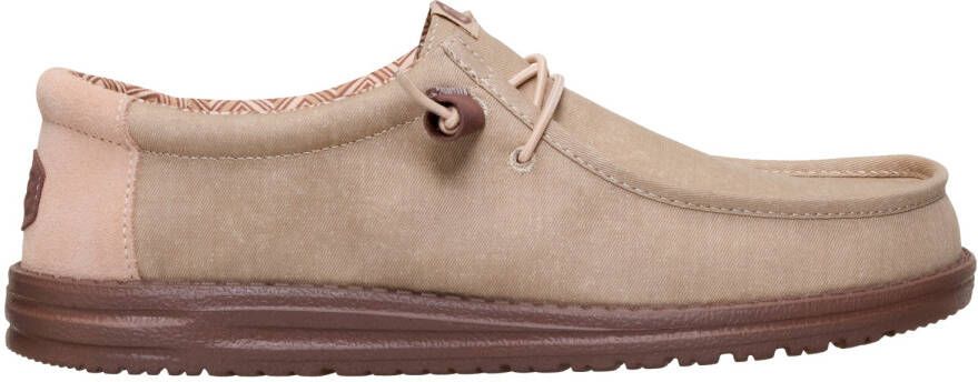 HeyDude Wally Stretch Canvas Block Sneakers bruin beige