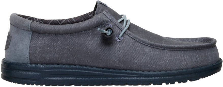 HeyDude Wally Stretch Canvas Block Sneakers blauw