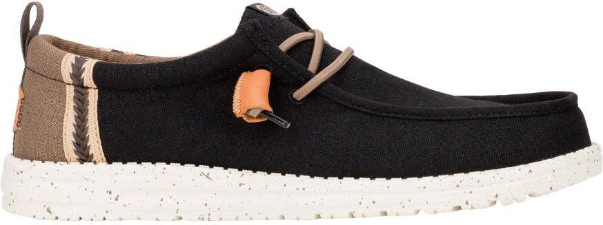 HeyDude Wally Summer Linen Sneakers zwart