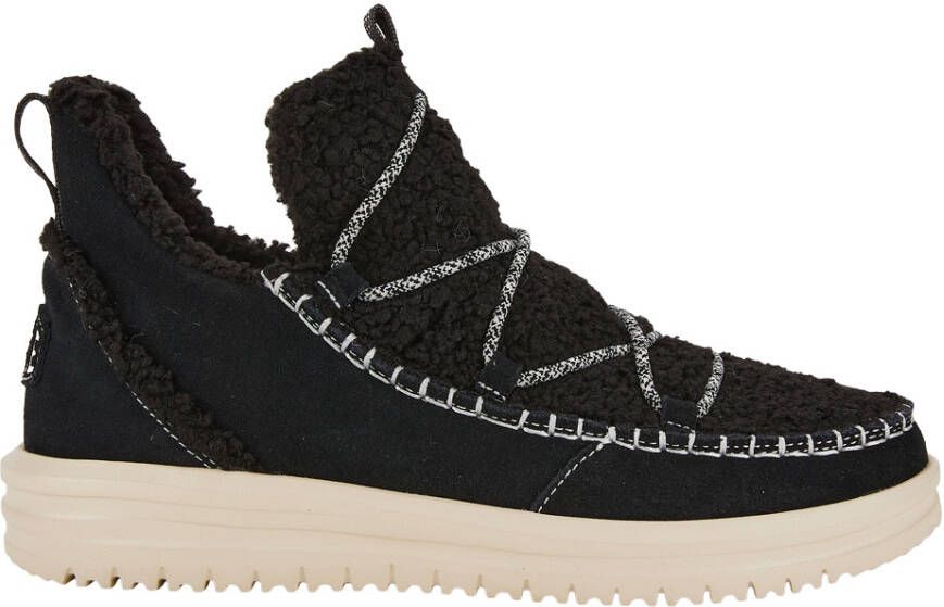 HeyDude Women's Camden Suede Cozy Winterschoenen zwart - Foto 3
