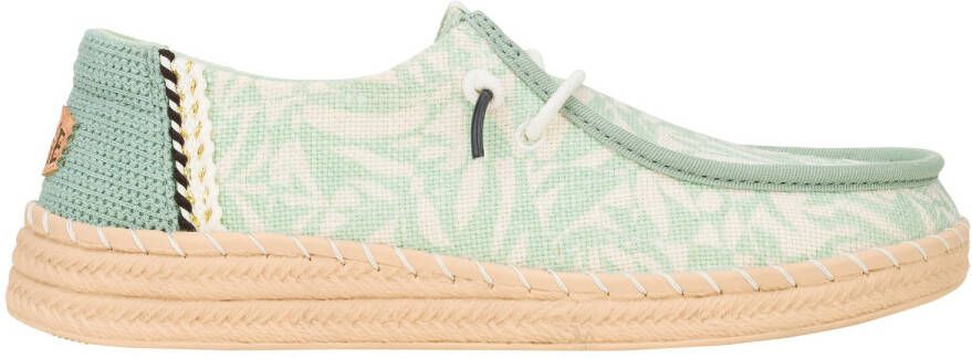 HeyDude Women's Wendy Espadrille Retro Palm Sneakers beige