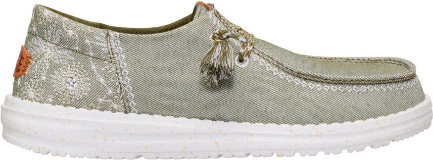 HeyDude Women's Wendy Funk Embroidered Floral Sneakers grijs