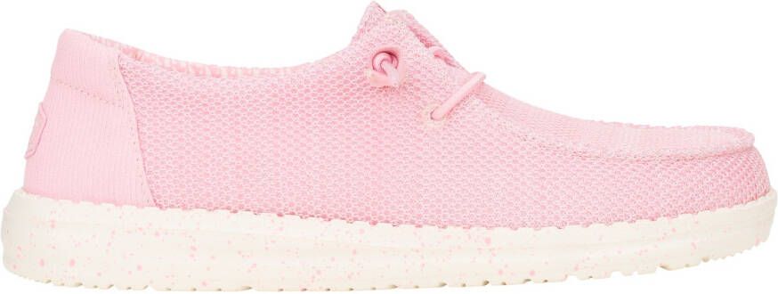 HeyDude Women's Wendy Stretch Sox Sneakers roze wit