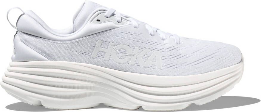 HOKA Bondi 8 Hardloopschoenen Regular grijs wit - Foto 4