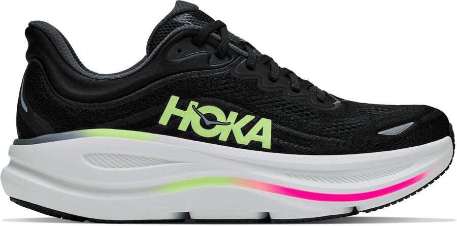 HOKA Bondi 9 Hardloopschoenen 2 3 Regular zwart neon yuzu