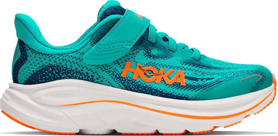 HOKA Kid's Clifton 10 Little Hardloopschoenen 2 3 blauw electric aqua