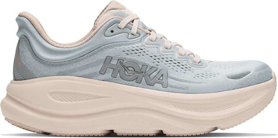 HOKA Women's Bondi 9 GLM Hardloopschoenen alabaster blauw - Foto 12