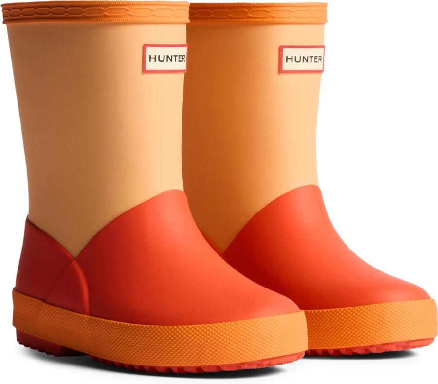 Hunter Boots Kid's First Colour Block Insulated Boot Rubberlaarzen rood oranje