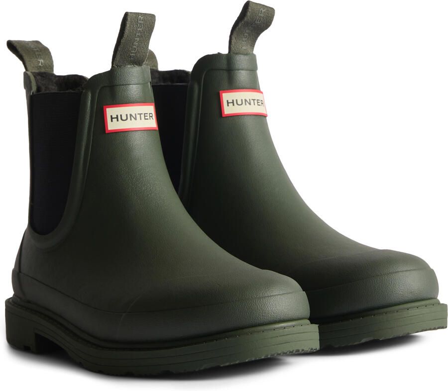 Hunter Boots Women's Elements Chelsea Insulated Boot Rubberlaarzen zwart olijfgroen