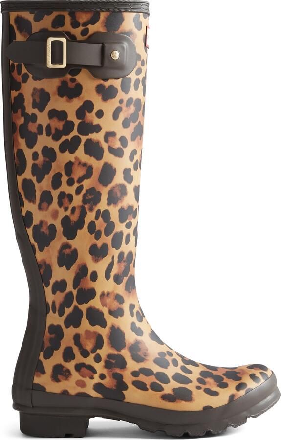 Hunter Boots Women's Original Tall Leopard Boot Rubberlaarzen bruin