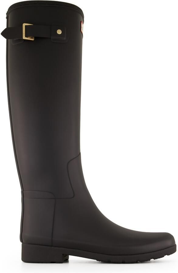 Hunter Boots Women's Refined Gold Trim Tall Boot Rubberlaarzen zwart