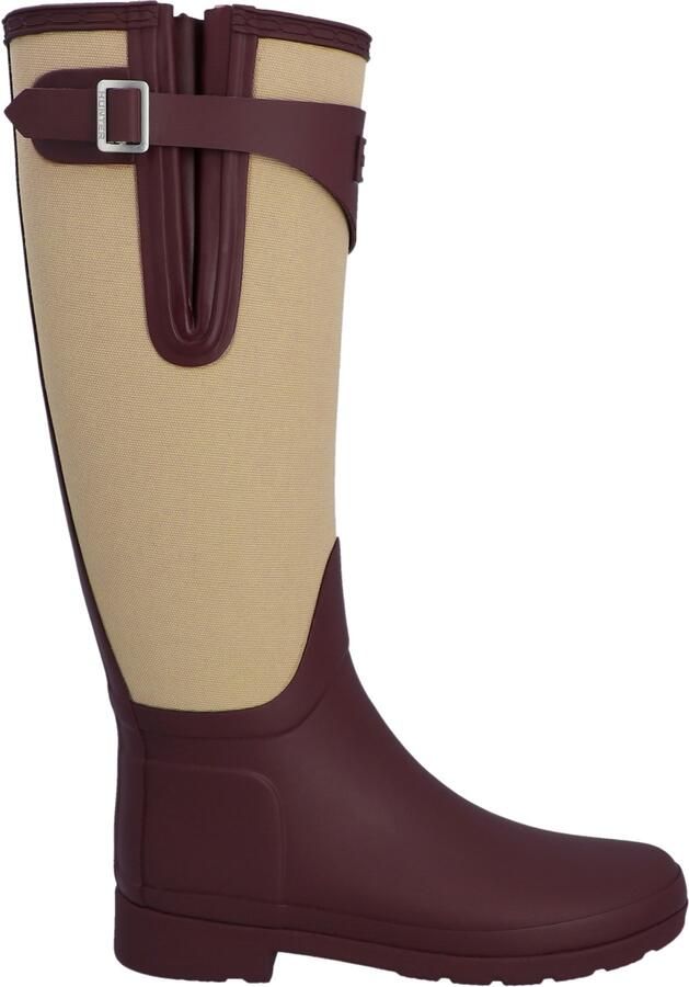 Hunter Boots Women's Refined Tall Canvas Boot Rubberlaarzen bruin beige