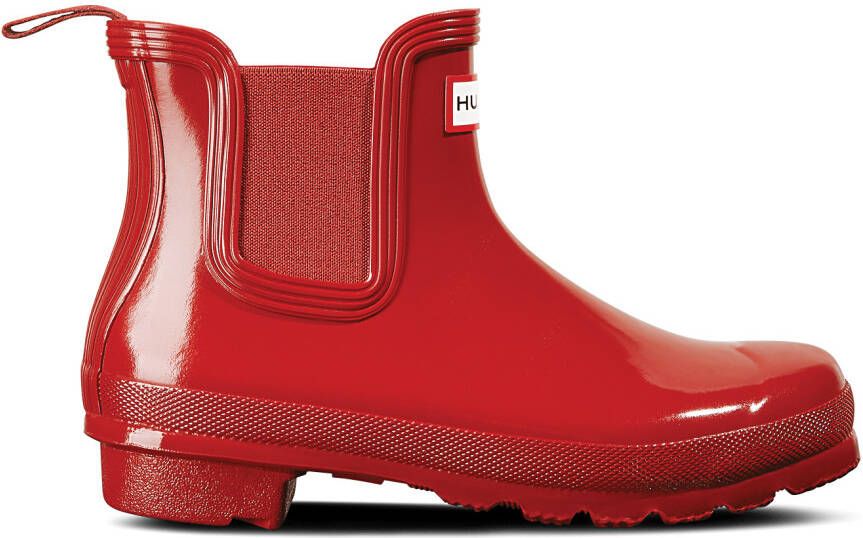 Hunter Original Gloss Dames Chelsea boots Rubber Rood Waterdicht - Foto 2