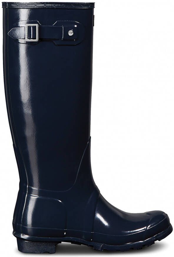Hunter Boots Women's Original Tall Gloss Rubberlaarzen blauw