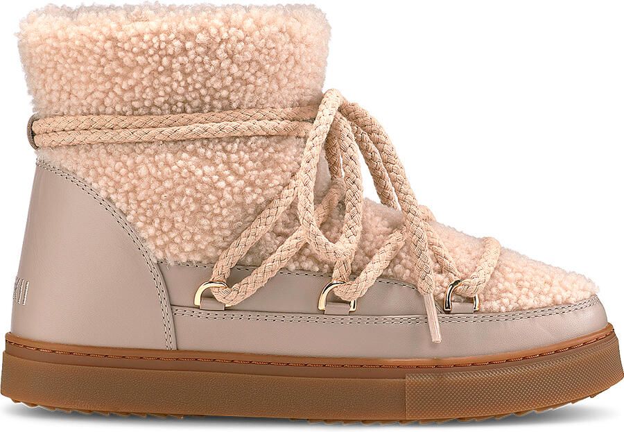 INUIKII Vachtlaarzen Dames Curly Textiel Beige - Foto 7