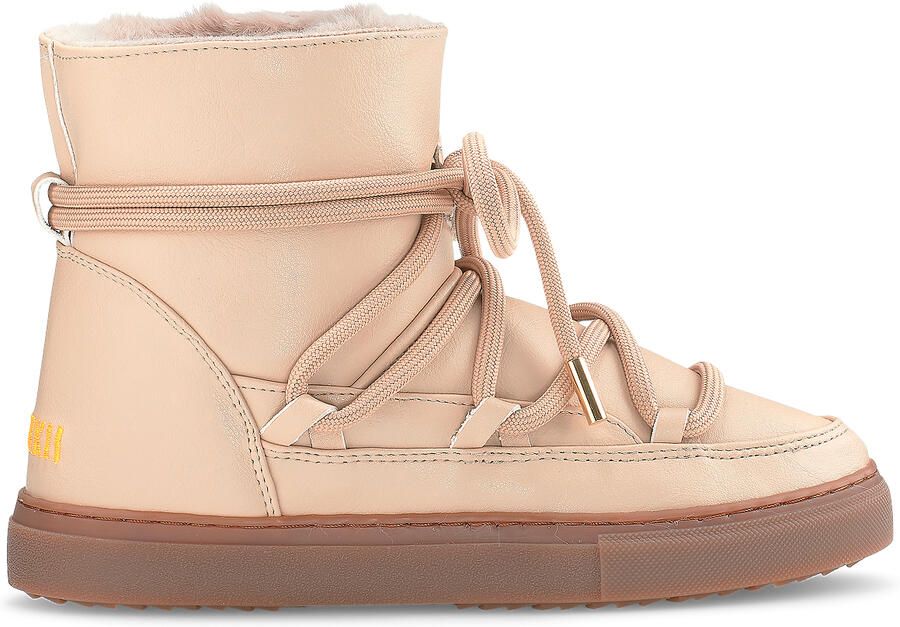 INUIKII Vachtlaarzen Dames Grape Leer Beige