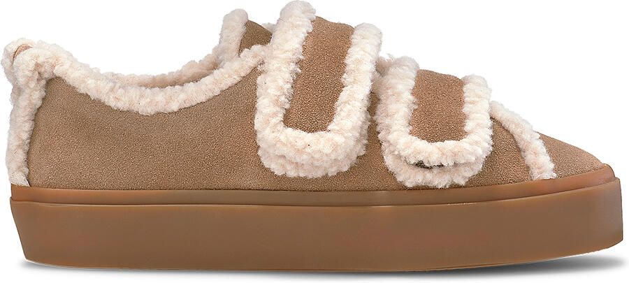 Inuikii Women's Shearling Low VC Sneakers bruin beige - Foto 2