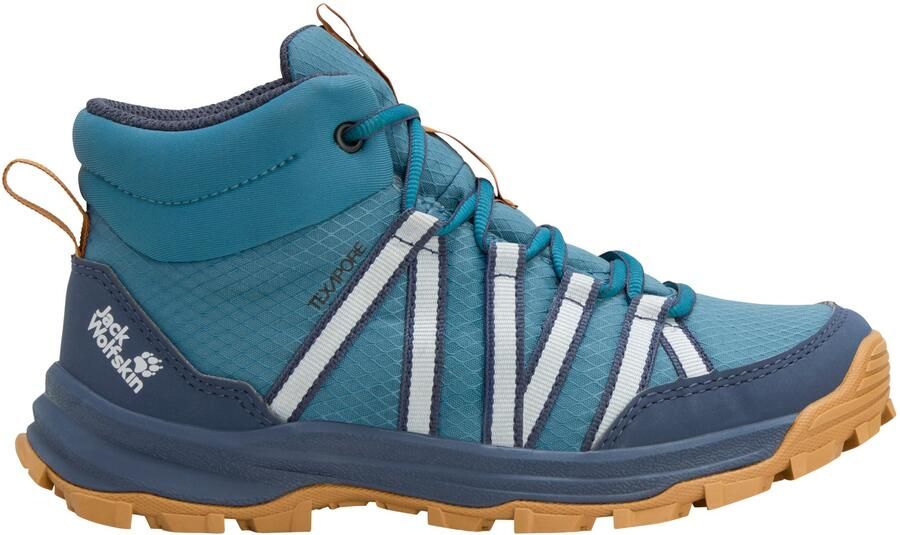 Jack Wolfskin Kid's Wild Hike Texapore Mid Wandelschoenen blauw