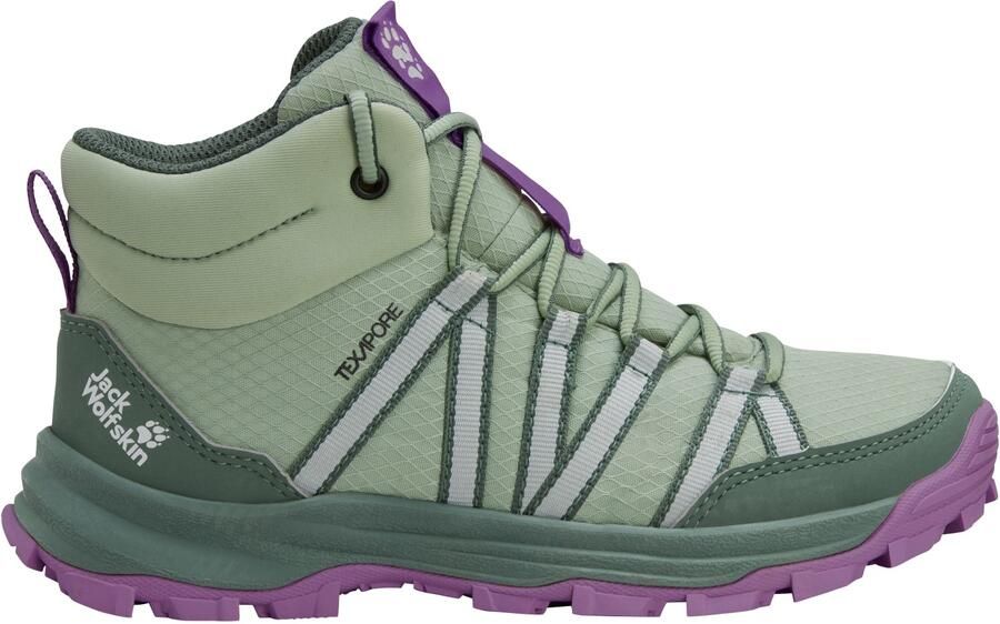 Jack Wolfskin Kid's Wild Hike Texapore Mid Wandelschoenen olijfgroen