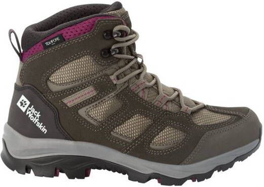 Jack Wolfskin Vojo 3 Texapore Mid Women Waterdichte wandelschoenen Dames 39.5 groen khaki burgundy