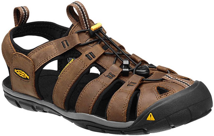 Keen Clearwater CNX Leather Sandalen bruin zwart