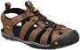 Keen Clearwater Heren Wandelsandalen Dark Earth Black Bruin Leer K1013106 - Thumbnail 4