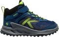 Keen Zionic Mid Jongens Wandelschoenen Leer Blauw Waterdicht - Blauw
