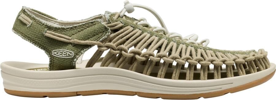 Keen Uneek Canvas Sandalen beige olijfgroen