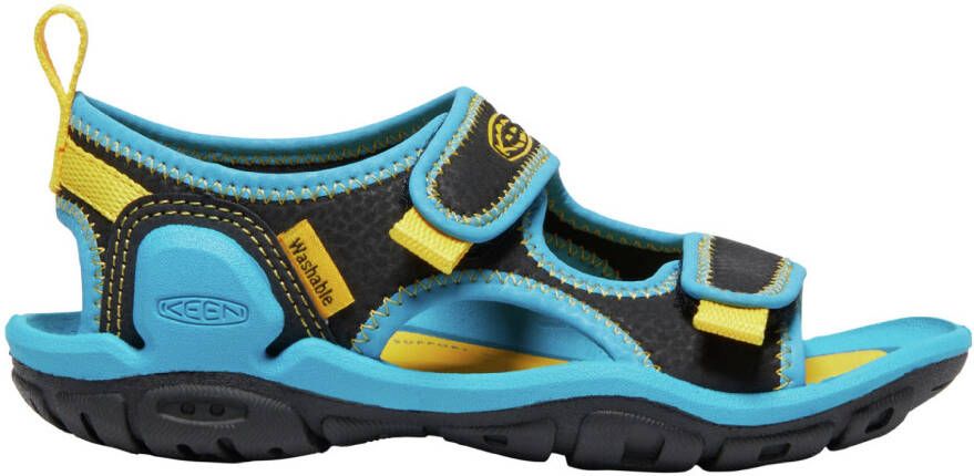 Keen Knotch Creek Younger Kids' Open-Toe Sandalen Black Vivid Blue Blauw Nylon K1025648 - Foto 2