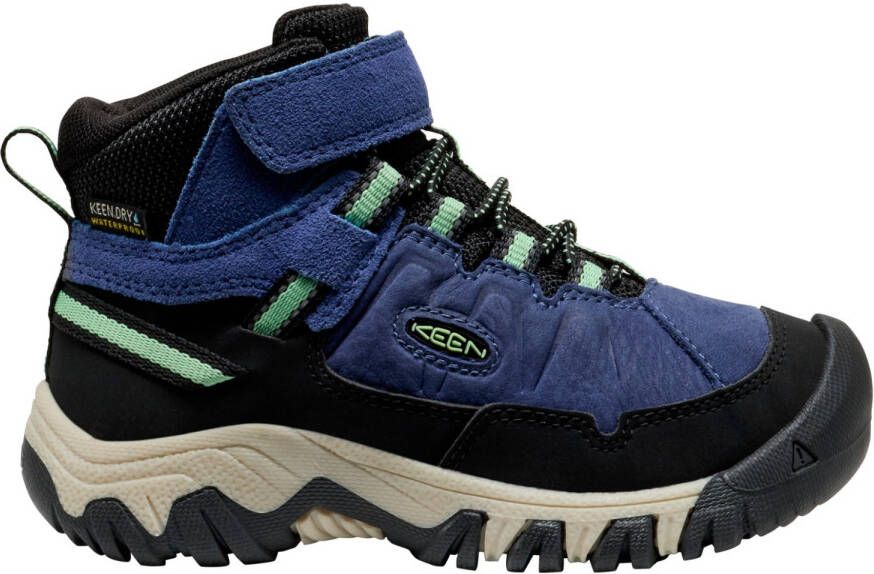 Keen Kid's Targhee IV Mid WP Wandelschoenen zwart blauw