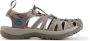 Keen Whisper Dames Wandelsandalen Medium Grey Peacock Green Grijs Polyester K1022814 - Thumbnail 3