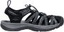 Keen Whisper Dames Wandelsandalen Black Steel Grey Zwart Polyester K1028815 - Thumbnail 3