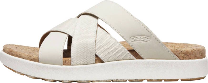 Keen Women's Elle Mixed Slide Sandalen wit beige