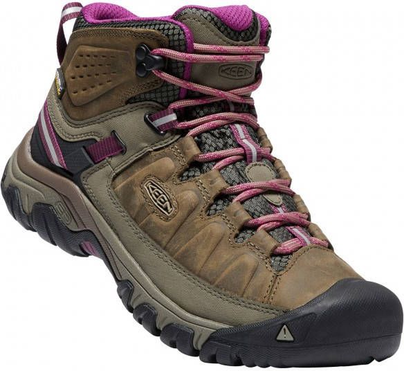 Keen Targhee III Mid Wandelschoenen Weiss enberry Bruin Leer - Foto 3