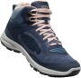 Keen Terradora Flex Mid Dames Wandelschoenen Vintage Indigo Peachy Blauw Mesh K1026877 - Thumbnail 2