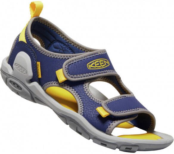 Keen Knotch Creek Older Kids' Open-Toe Sandalen Blue Depths Yellow Blauw Nylon K1026159 - Foto 2