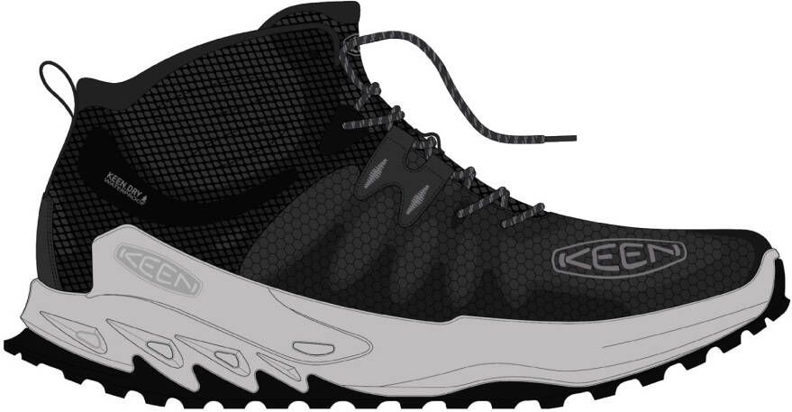 Keen Zionic Mid WP Wandelschoenen grijs zwart