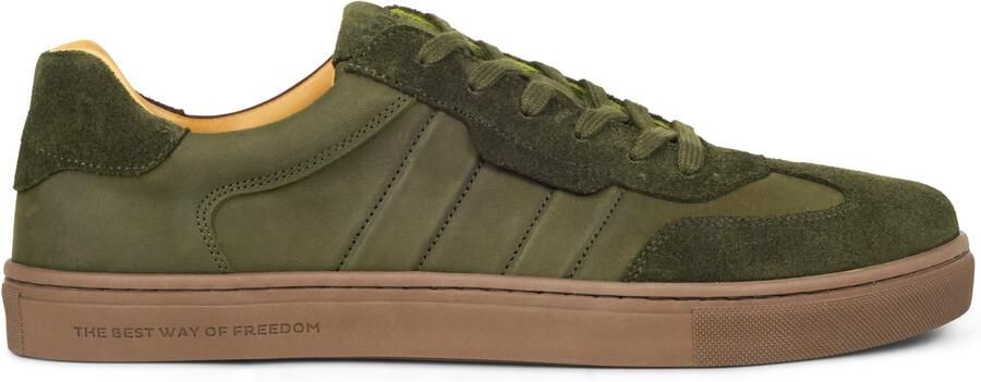 Koel Helio Suede Barefootschoenen olijfgroen