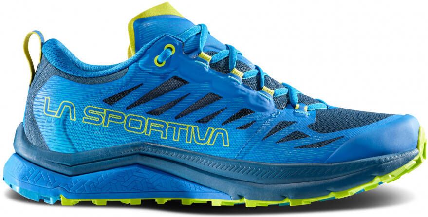 La Sportiva Jackal II Trailrunningschoenen Heren Electric Blue Lime Punch - Foto 2
