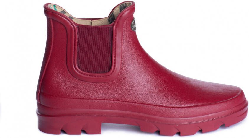 Le Chameau Women's Iris Chelsea Jersey Lined Boot Rubberlaarzen rood roze