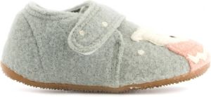Living Kitzbühel Babyklettschuh Teddybär Pantoffels grijs
