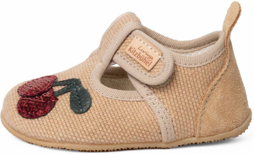 Living Kitzbühel Baby's Cheecky Cherry Pantoffels beige